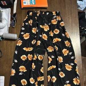 Floral Wide-Leg Pants